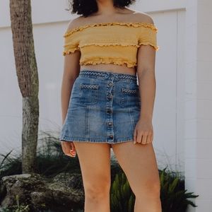 Yellow Crop Top Chelsea and Violet